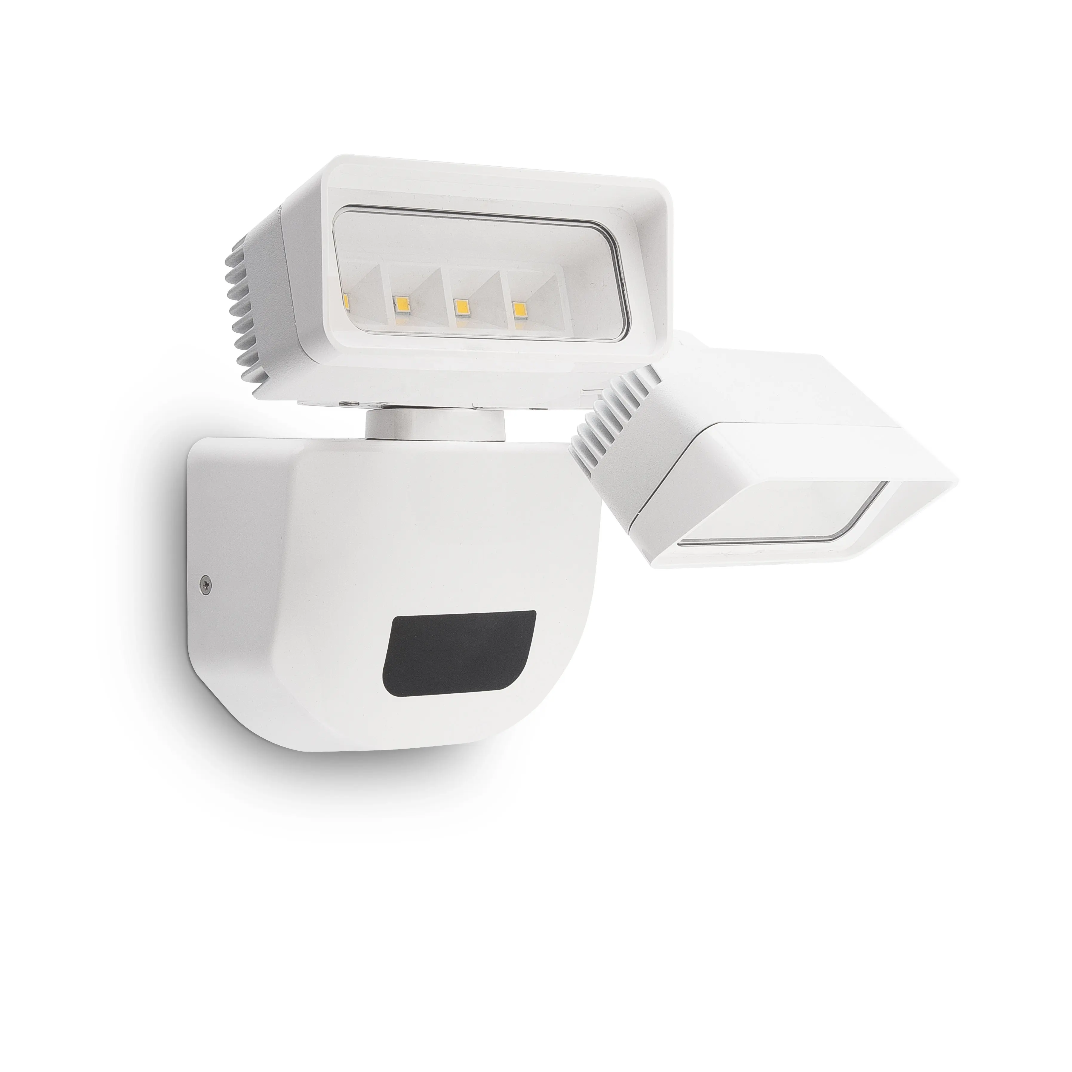 PW1804 çift kafa 30W parlak beyaz açık LED güvenlik projektör hareket aktif sensörü duvar lambası