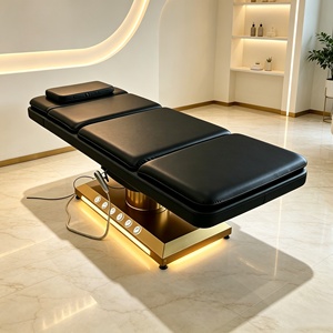 New Beauty Salon Electric Facial Massage Luxury <b>Adjustable</b> <b>Height</b> Electric Massage Facial Bed SPA Facial Eyelashes Bed - Product Image 2