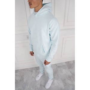100% coton 380GSM poids lourd blanc français éponge pantalons de survêtement et ensemble de sweat à capuche personnalisé polaire ensemble luxe personnalisé survêtement à capuche - Product Image 6