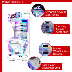 Machine de jeu d'arcade TRACK X Crane Machine avec jouets à gagner, en métal, 110/220V, lumières clignotantes - Product Image 3