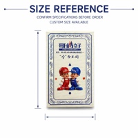 Cartes à Jouer Scéniques de Luxe Personnalisées Maldives 280gsm, Jeu de Poker à Cœur Bleu, Vente en Gros OEM, Logo Personnalisé, Cadeau Familial, Boîte en Papier Portable