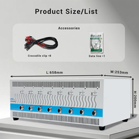 HeltecEnergy Probador de Baterías de 8 Canales (menos de 20V) 10A para Carga y Descarga, Compatible con Baterías NIMH/Plomo-Ácido/Litio, Compatible con PC