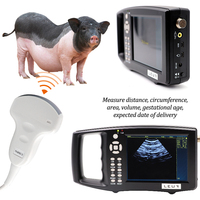 Alat dokter hewan portabel, pemindai Ultrasound hewan domba babi tes kehamilan Convex Array Probe mesin Ultrasound