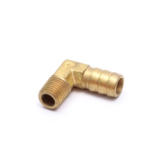 Tamaño personalizado codo con boquilla de la manguera de rosca macho de Barb de dos vías de latón de 90 grados codo de tubo - Product Image 4
