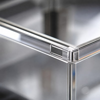 Boîte de présentation de cartes à collectionner en acrylique personnalisée, boîte de rangement magnétique pour objets de collection, boîte transparente avec couvercle, fournisseur d'usine en gros OEM
