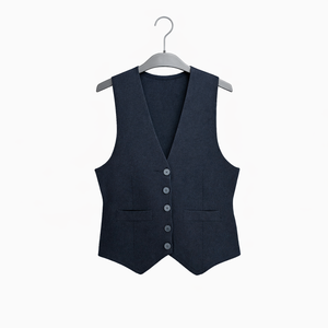Elegant Solid Color V Neck Single Breasted Tailored Sleeveless Summer Outer Formal Office <strong>Women's</strong> Vests <strong>Waistcoats</strong> <strong>Knitted</strong> - Product Image 6