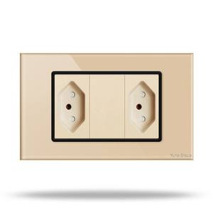 Prise murale USB standard brésilienne, panneau de prises électriques, type 118, prise murale 6 broches - Product Image 2