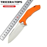 Hochharte Überlebensmesser Russisch Bestseller DIY OEM HUAAO G90 Modell G10 Griff Taktisches Klappmesser D2 Stahlklinge Ball