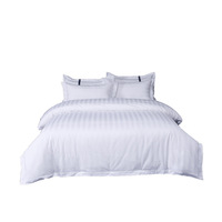 Ensemble de linge de lit coréen blanc 4 pièces 300 fils/cm² 100% coton Literie de luxe pour hôtel avec broderie pour mariage Utilisation à domicile