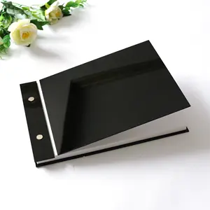 Casebound Binding Acrylic Cover Luxury Modern Guest Book for Wedding Notebook