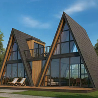 Maisons préfabriquées de forme triangulaire, cabane en A, maison en alliage d'aluminium, maison triangulaire de luxe pour hôtels, maison préfabriquée