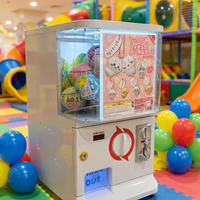 Distributeur automatique de capsules Gachapon électronique à 1/2/3 niveaux, petite taille, pour jouets en capsules de 50-80 mm, corps métallique, fonctionnant à pièces