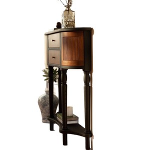 French Retro Style Ash Wood Entryway <b>Cabinet</b> Solid Wood <b>Small</b> Apartment E0 Paint Finish - Product Image 5