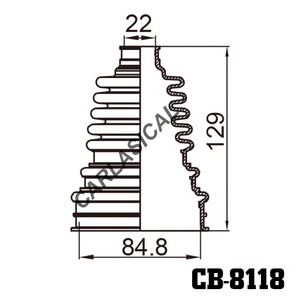 Tự động Bộ phận cao su ổ trục khởi động CV Doanh khởi động phổ loại no. CB-8118 bên ngoài bụi khởi động - Product Image 2