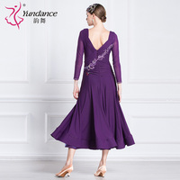 M-1830 de haute qualité violet salle de bal pratique robe de danse personnalisée nouvelle norme internationale pratique formation robes de danse vente