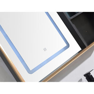 Gabinete de <span class=keywords><strong>tocador</strong></span> de baño flotante negro moderno <span class=keywords><strong>rústico</strong></span> directo de fábrica gabinete de almacenamiento de baño sobre el inodoro - Product Image 4