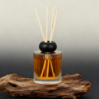 Bouteilles de diffuseur à roseaux vides haut de gamme 200 ml en verre pour huiles parfumées d'ambiance avec bouchon