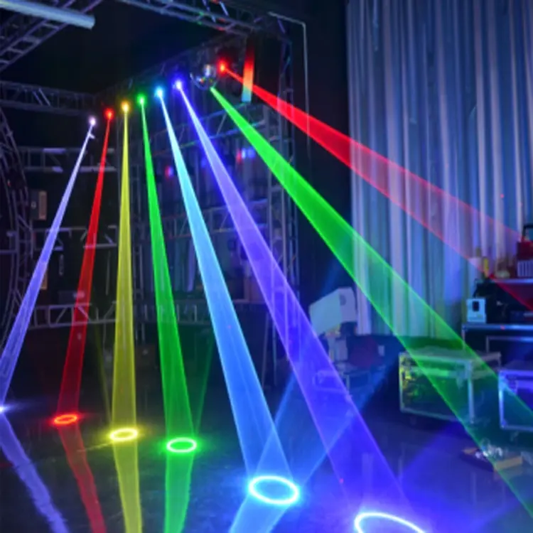 Laser Sorot Sharpy Ukuran Kecil, Lampu Panggung RGB 2W/4W Bergerak untuk Bar Klub Panggung