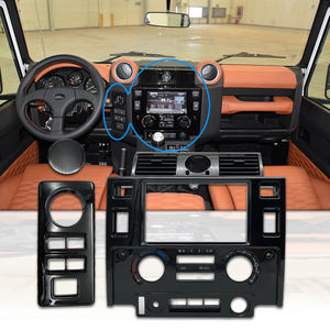 Für Land Rover Defender Innen Armaturen brett Mittel konsole glänzend schwarz matt schwarz CARBON LOOK - Product Image 1