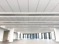 Panneau de plafond en laine minérale, dalle de plafond suspendu acoustique, résistant à l'humidité RH90-95, anti-moisissure, ignifuge A1, sans amiante