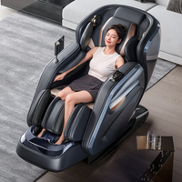 Fauteuil de massage intelligent 4D de luxe avec rail SL étendu, zéro gravité, étirement thaïlandais, chaleur au graphène, rouleaux de réflexologie plantaire pour la santé