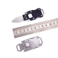 Couteau pliable miniature EDC en acier inoxydable avec porte-clés, pour les sports de plein air, le camping, la randonnée, la chasse, la survie
