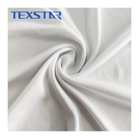 Tissu jersey Polydex blanc 100% polyester tricoté écologique Quiana Interlock 150 g/m² pour doublure de t-shirts