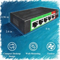 Enrutador de Red Inteligente con Gestión en la Nube, 10 Gbps, 5 Puertos Gigabit, PoE-In (15 W) de 48-57 V, Detección de Bucle de Red QoS, Compatible con VLAN, Apilable