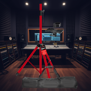 Soporte de monitor de estudio DJ SS HD RED BAG, trípode de 72 pulgadas con accesorios para altavoces, construcción de acero. - Product Image 2