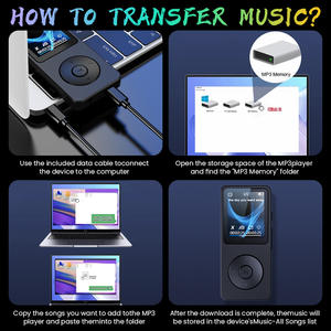 Lecteur de musique sportif léger MP3 2026 MP3-01F avec écran radio <2 pouces et autonomie de batterie <10 heures - Product Image 3