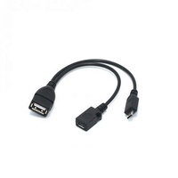 Cable divisor micro USB 2 en 1, USB 2.0 a doble micro USB en Y con revestimiento de PVC trenzado de cobre puro, carga rápida de 3A