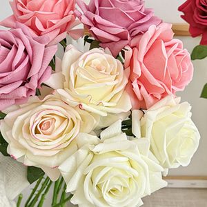 Rosa Turca Premium, Flor Artificial Hecha a Mano, Tallo Único, Flor Grande con Tacto Humectante - Product Image 3
