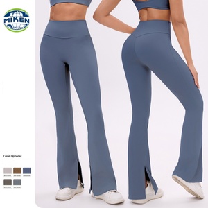 Pantalones de Yoga Casuales de Cintura Alta con Efecto Levanta Glúteos, Ajustados, Deportivos, de Pierna Ancha, Elásticos, Largos, para Mujer - Product Image 1