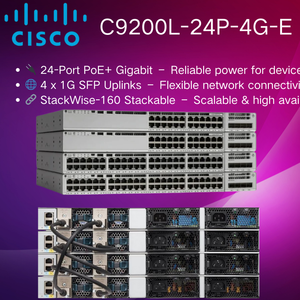 Cho chất xúc tác Cisco 9200 Quản Lý Lớp 2 công tắc C9200L-24P-4G-E ban đầu mới với 24 cổng POE cộng với mạng doanh nghiệp SNMP - Product Image 2