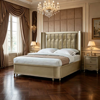 Vente en gros usine : Lits rococo sculptés, Ensemble de mobilier moderne pour la maison, Mobilier de chambre d'hôtel, Lit double, Lit king size en bois massif