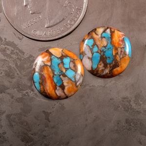 Pierre précieuse naturelle de qualité supérieure AMARA, Oyster Copper Turquoise, œil de chat rond, pour la fabrication de bijoux, toutes tailles, vente en gros - Product Image 4