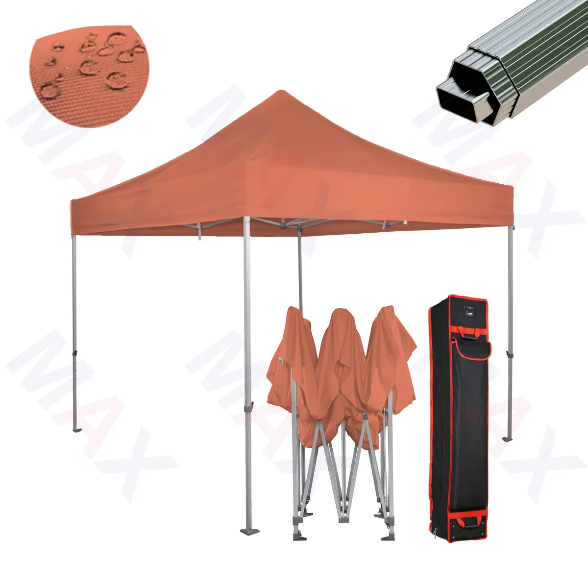 Maxcanopy Custom Printed Folding 10x10 Display Vendor Tents 3x3M Premium Heavy Duty Pop Up Canopy Tents