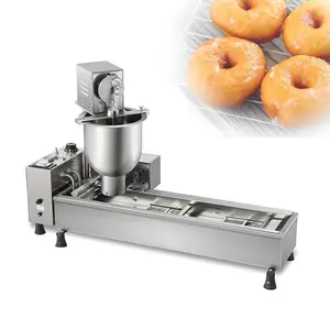가스 튀김 도넛 기계 스테인레스 스틸 상업용 산업용 프라이어 도넛 메이커 만들기 기계