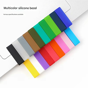 Correa de reloj con bisel de silicona Upro, accesorio para relojes, correa de repuesto con anillo de sujeción de 18 mm, 19 mm, 20 mm, 22 mm, 24 mm, 26 mm - Product Image 3