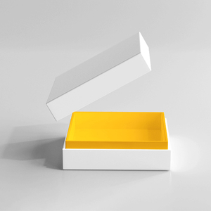 Emballage de boîte cadeau de luxe de marque imprimée au design personnalisé boîte cadeau 2 pièces avec couvercle et <span class=keywords><strong>base</strong></span> rigide blanche avec col pour cosmétique - Product Image 2