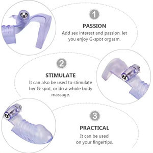 G-Point massaggiatore <span class=keywords><strong>clitorideo</strong></span> e stimolatore vaginale a basso prezzo TPE Finger Cover vibratore giocattolo giocattolo giocattolo giocattolo Dildo - Product Image 4