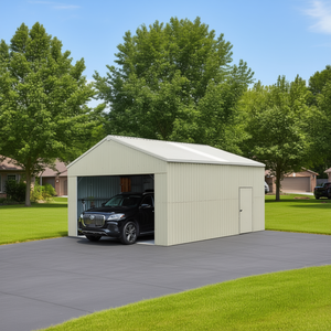 Garage métallique 25 x 25, structure en acier pour deux voitures, porte latérale, unité de stockage préfabriquée pour usage de garage - Product Image 2