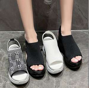 Sandali Casual da Donna, Sandali con Zeppa Traspiranti alla Moda per Camminare, Sandali Estivi con Zeppa per Signore - Product Image 2