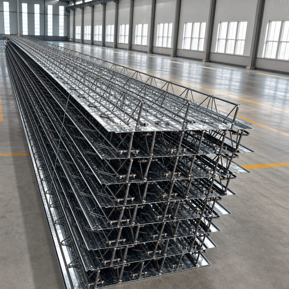Building Rafter Drawings Steel Truss Deck Panel | HDG Rebar Truss Floor Deck with Bottom Form ...