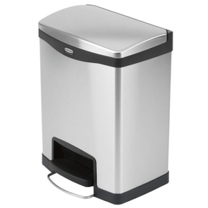 Cestino per Rifiuti con Pedale in Acciaio Inox 30 L Nero per Cucina e Bagno - Product Image 2