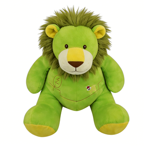 Peluche lion vert personnalisée, peluche lion, peluche lion mignonne, peluche animal de la jungle, jouet lion vert unique - Product Image 2