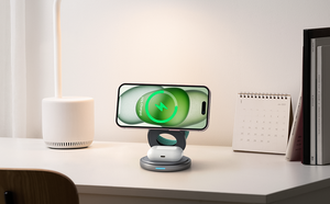 Nuevo Cargador Inalámbrico Magnético Plegable Metálico <span class=keywords><strong>3</strong></span> en 1 Qi2.2 de 25W, Estación de Carga Rápida Plegable de Metal - Product Image 5