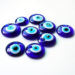 2.5cm/3cm/3.5cm/4cm/5cm/6cm Flat Round Charms Pendant <b>Necklace</b> for Men <b>Turkish</b> Glass <b>Eye</b> Charms Home Decor Blue Glass - Product Image 3
