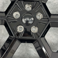 Jante en alliage noir brillant style Muscle, 17-24 pouces, monobloc, à rayons larges, universelle, pour mise à niveau aftermarket