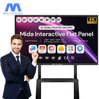 Pantalla Plana Interactiva MIDA de 98 Pulgadas 4K Android Windows, Pizarras Inteligentes con Pantalla Táctil Todo en Uno para Reuniones Escolares y Capacitación